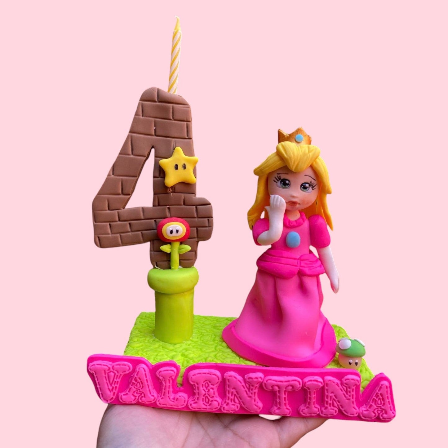 Vela personalizada Peach
