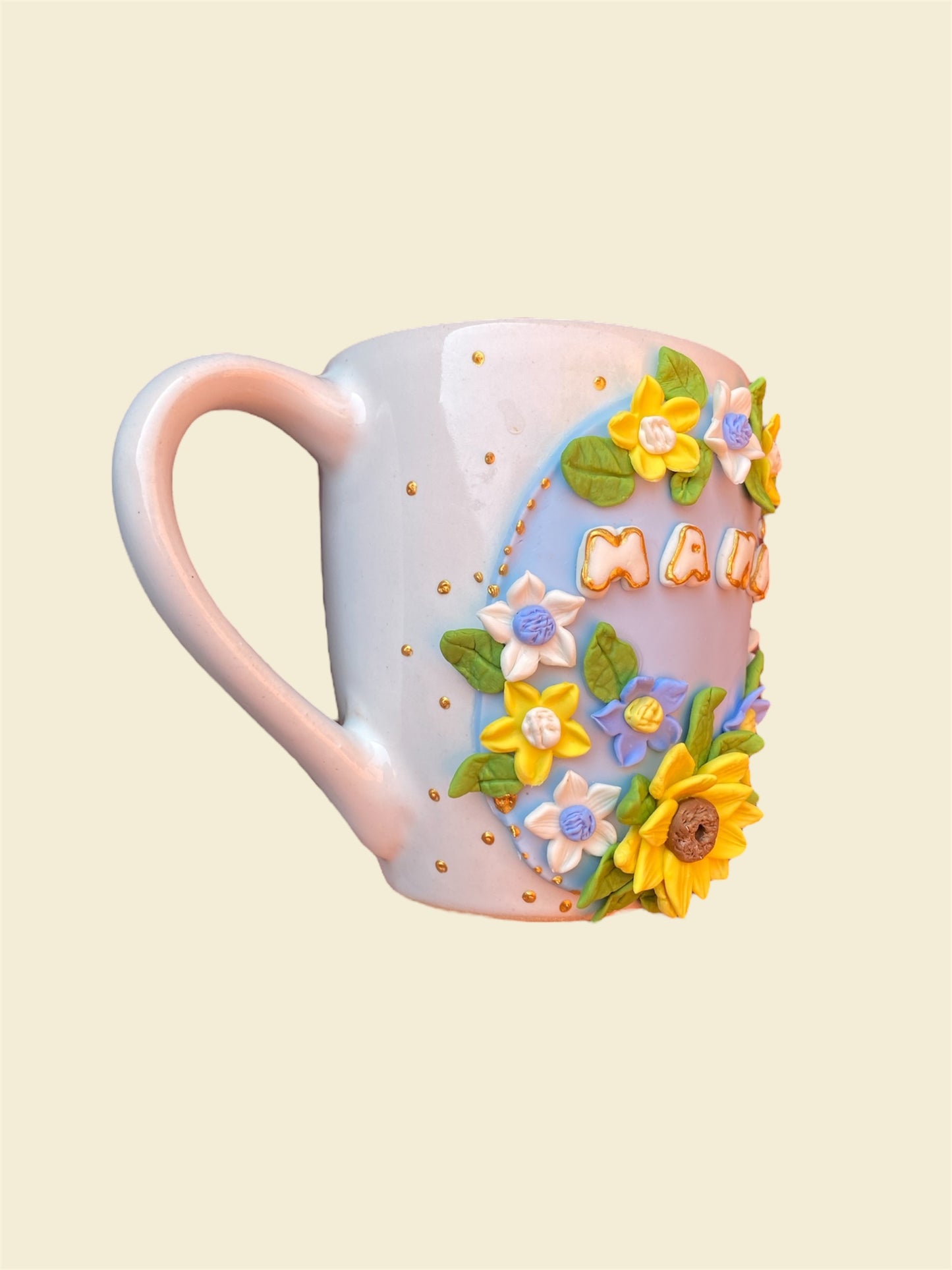 Taza jardín de flores