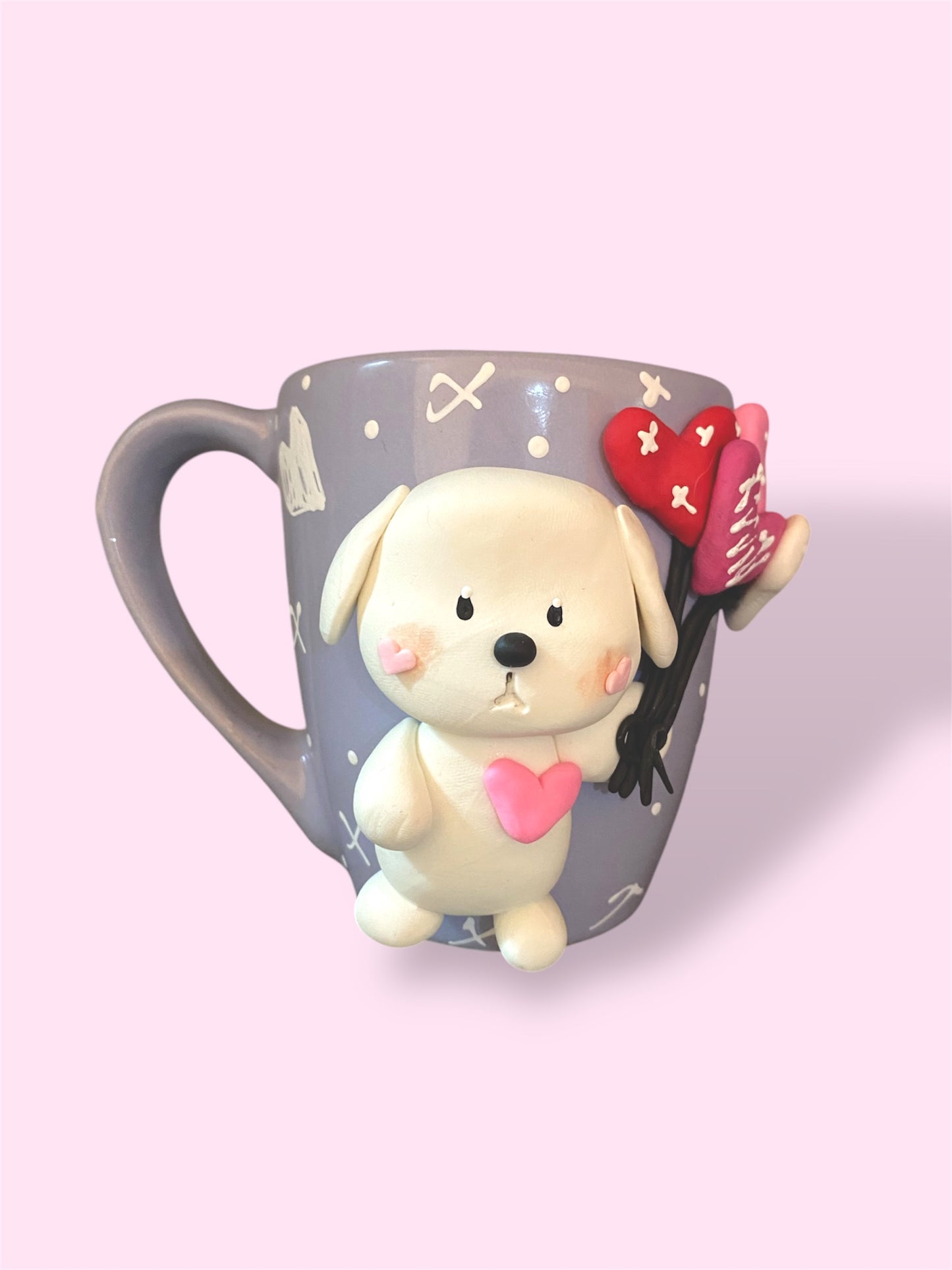 Taza perrito con globos