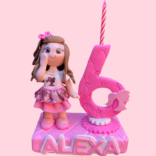 Vela personalizada niña Barbie