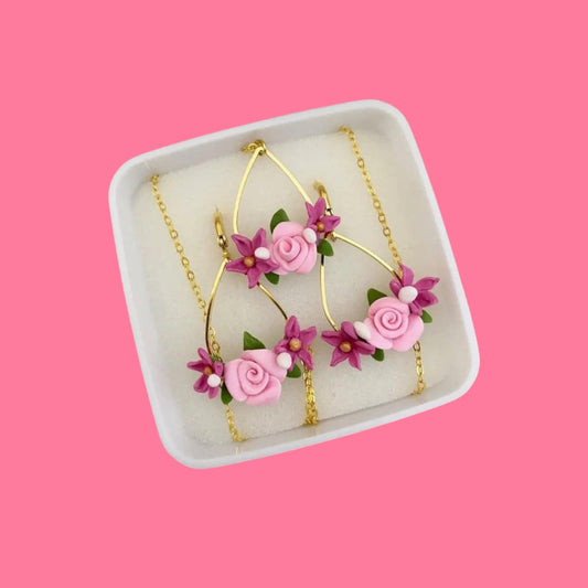 Gotas florales rosa