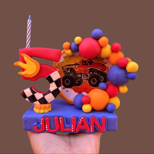 Vela personalizada hot wheels