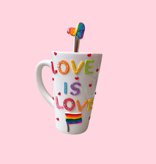 Taza Pride larga con cuchara