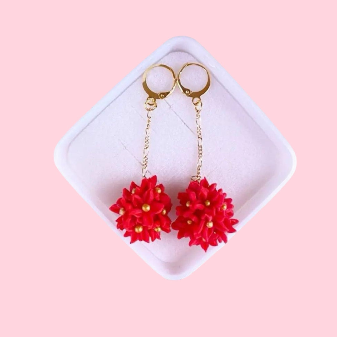 Aretes esfera floral