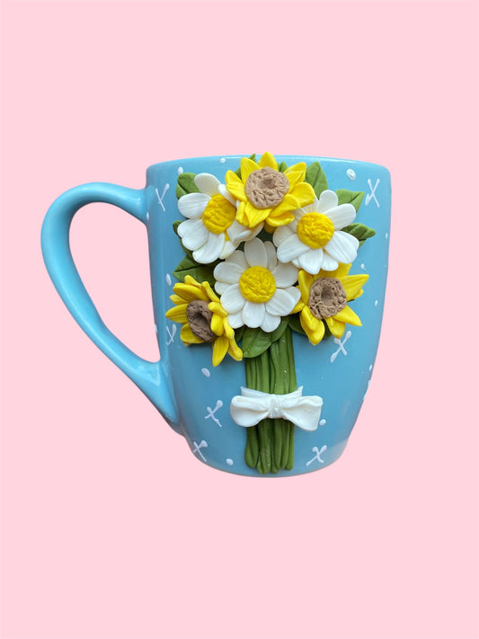 Taza ramo de girasoles