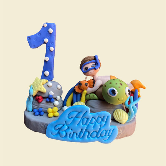 Vela personalizada marina grande
