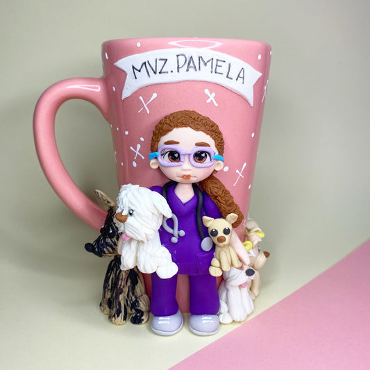 Taza larga personalizada 6 mascotas