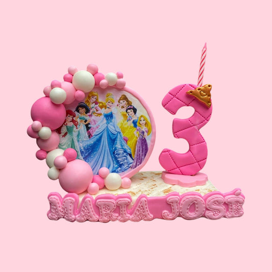 Vela personalizada de globos Princesas