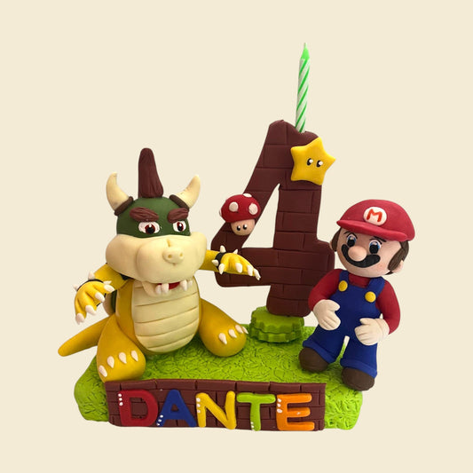 Vela personalizada Mario Bross y Browser