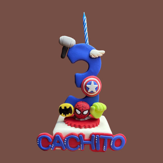 Vela de número Superhéroes