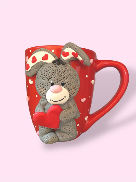 Taza conejo con corazón