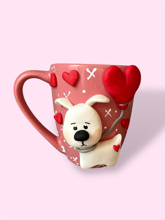 Taza perrito con globo